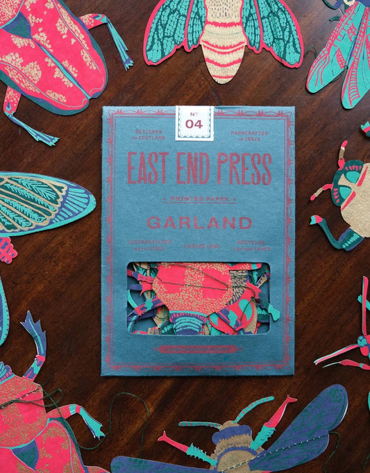 Insect Hand Printed Paper Garland No.04, East End Press