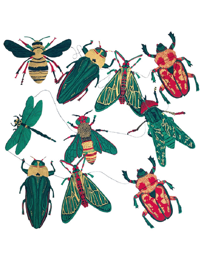 Insect Hand Printed Paper Garland No.04, East End Press