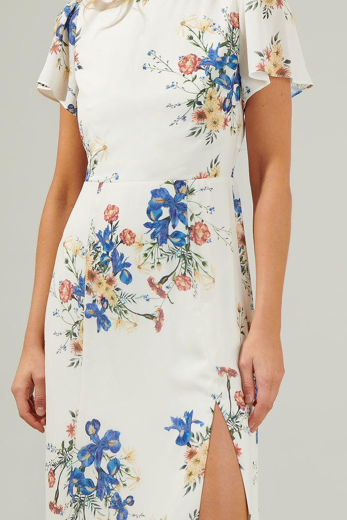 Jacinta Floral Slit Midi Dress