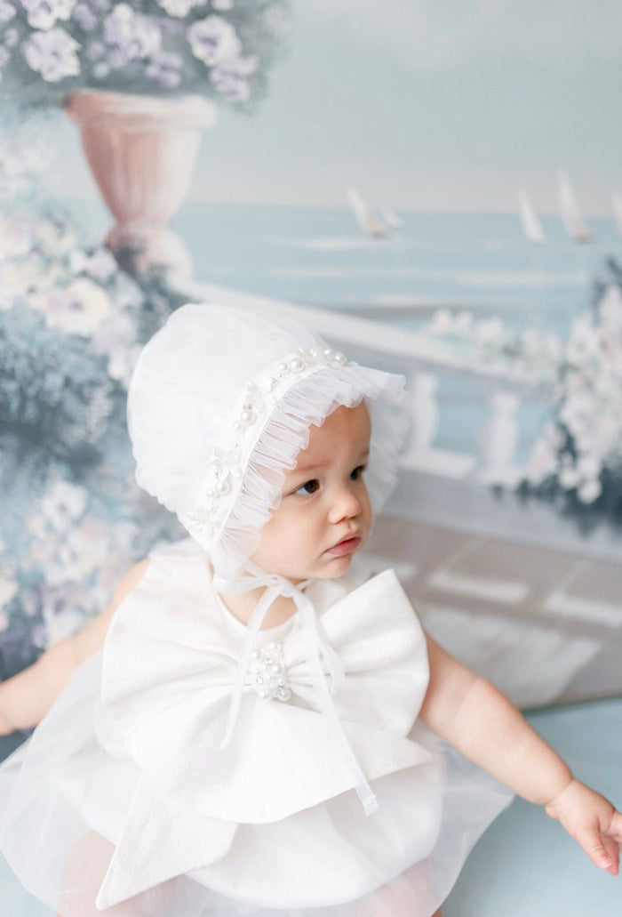 Jackie White Tulle Romper - Petite Maison Kids