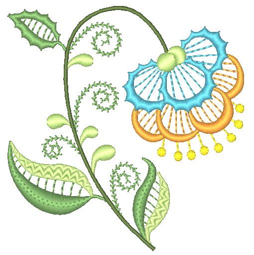 Jacobean Floral Lace [4x4]  11493 Machine Embroidery Designs