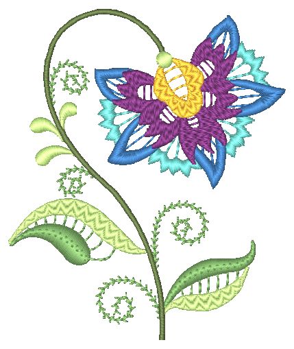 Jacobean Floral Lace [4x4]  11493 Machine Embroidery Designs