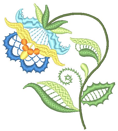 Jacobean Floral Lace [4x4]  11493 Machine Embroidery Designs