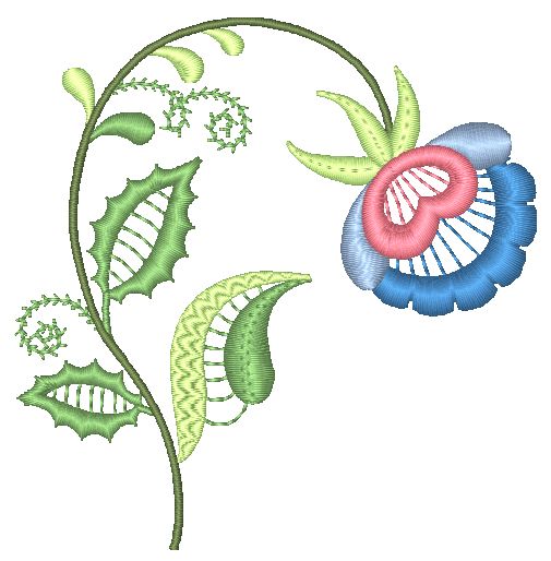Jacobean Floral Lace [4x4]  11493 Machine Embroidery Designs