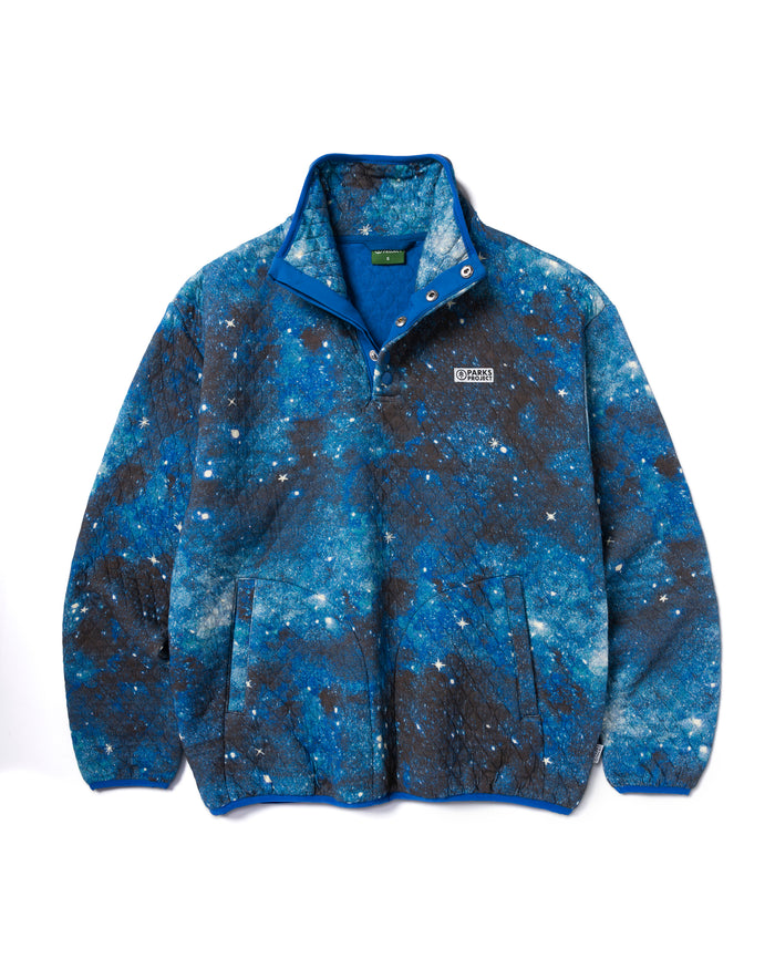 Shop Joshua Tree Dark Sky Quilted Pullover Inspired by the Dark Sky | blue