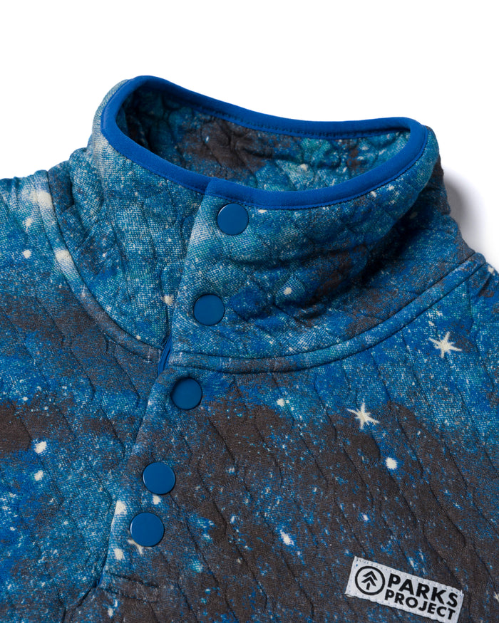 Shop Joshua Tree Dark Sky Quilted Pullover Inspired by the Dark Sky | blue