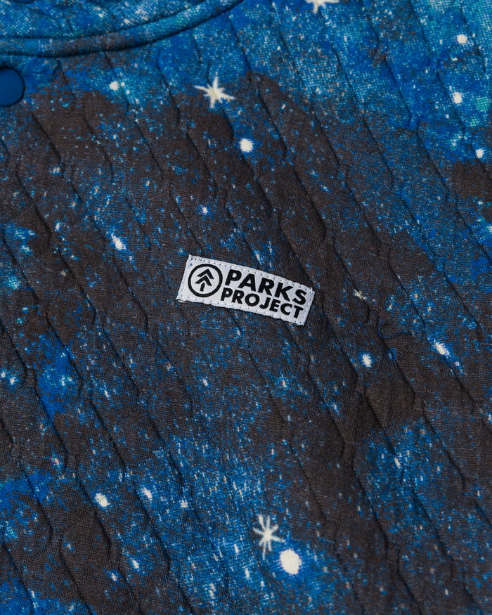 Shop Joshua Tree Dark Sky Quilted Pullover Inspired by the Dark Sky | blue