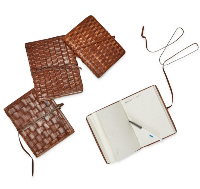 Leather Woven  Journal - Findlay Rowe Designs