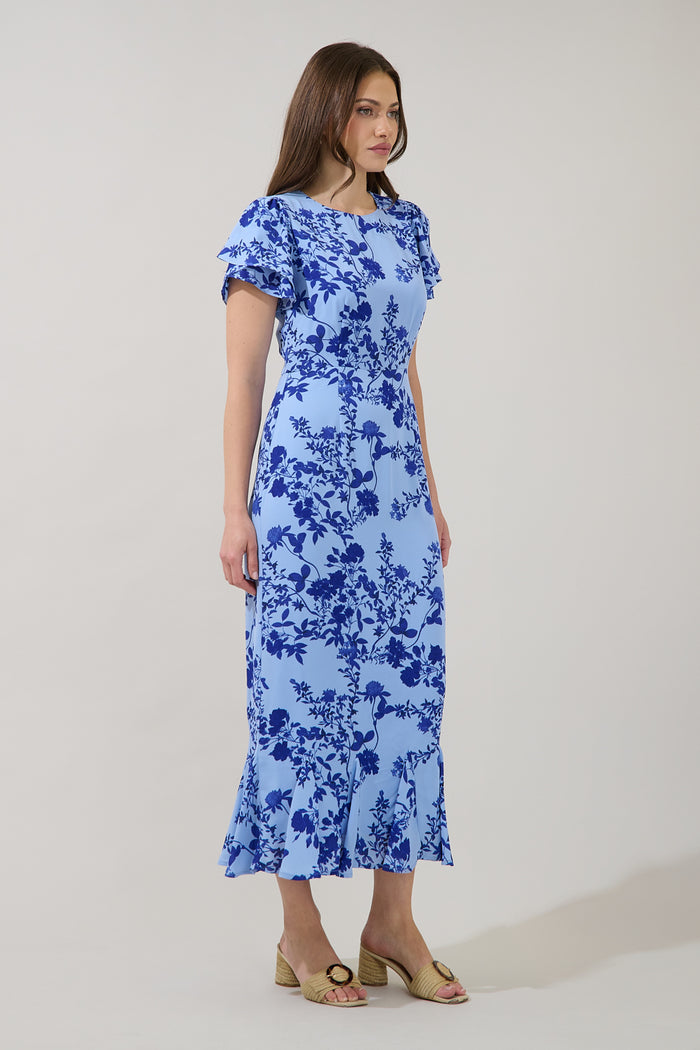 Judtih Flare Midi Dress Floral