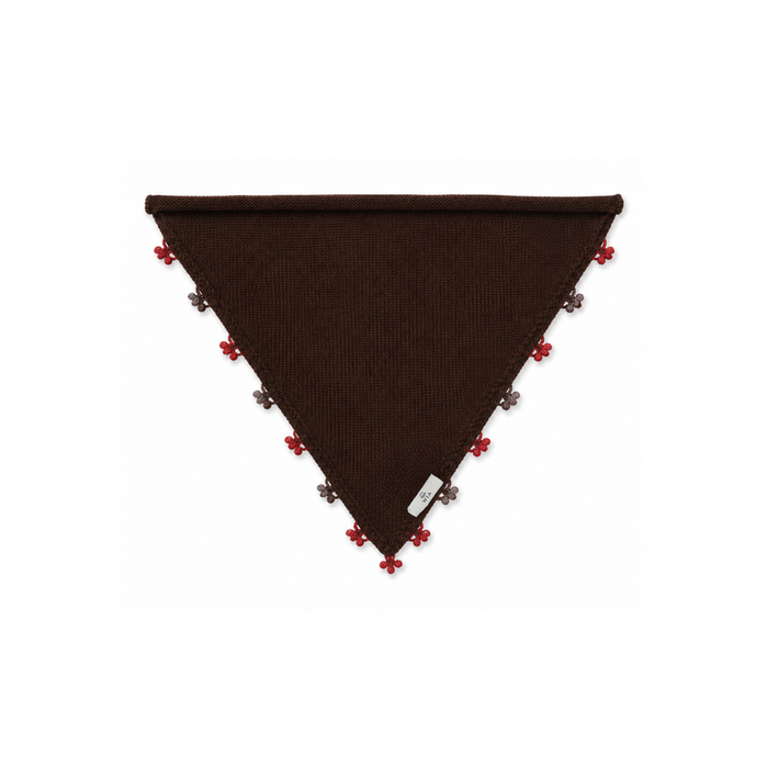 Kahverengi Küçük İşlemeli Bandana