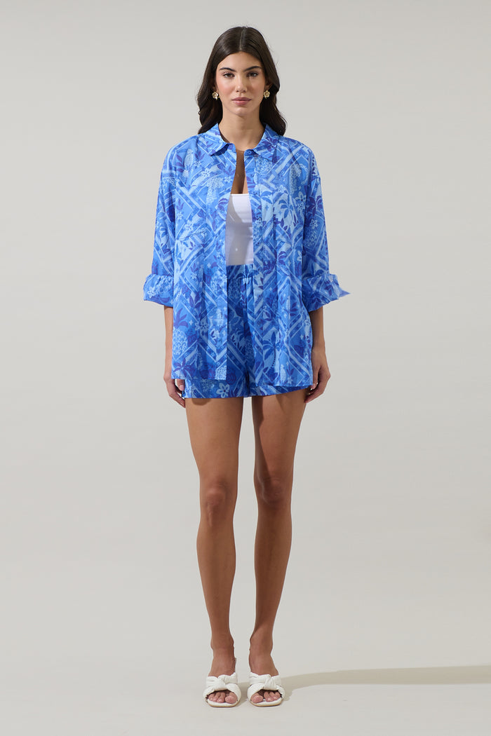 Kaidy Tropical High Waisted Shorts