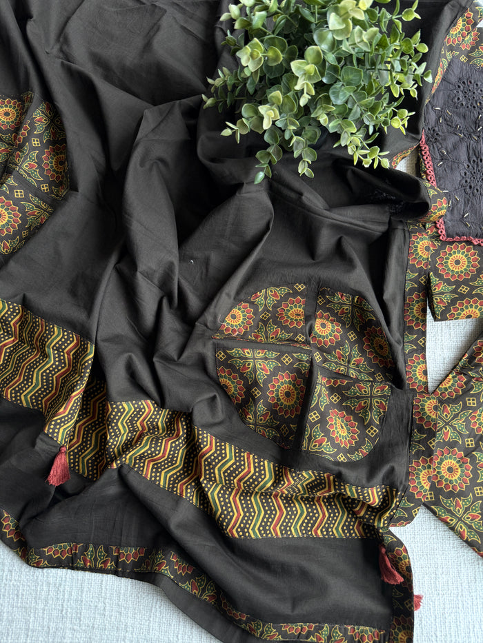 Kalamkari printed cotton suit set