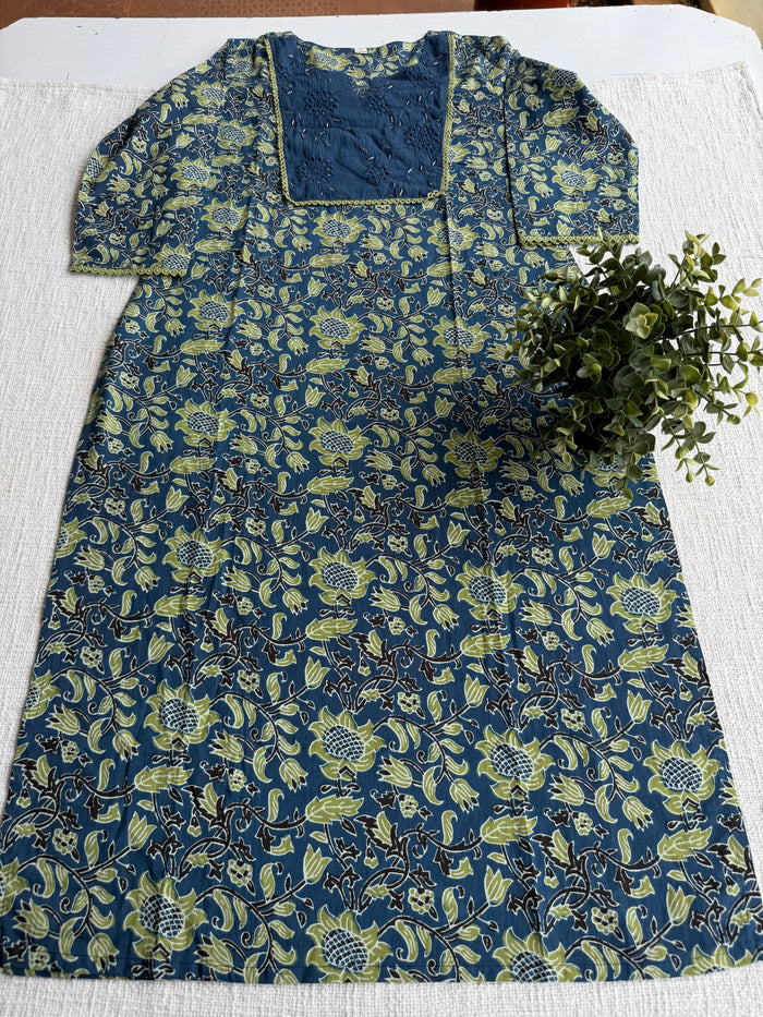 Kalamkari printed cotton suit set