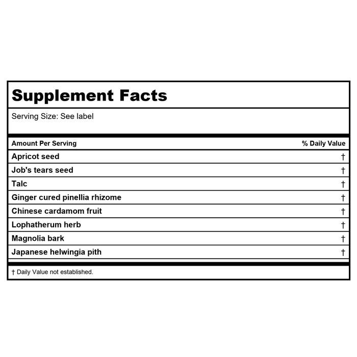 Kan Herb Essentials Three Seeds Combination 8 Ounce - Supplement Facts panel