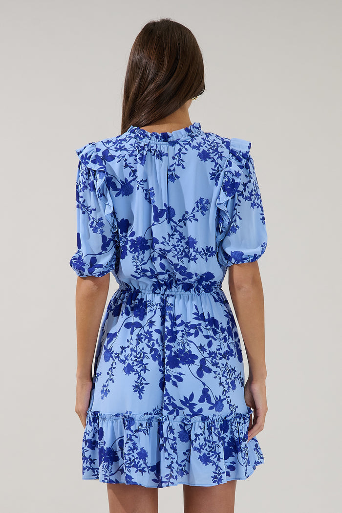 Karisa Ruffle Mini Dress Floral