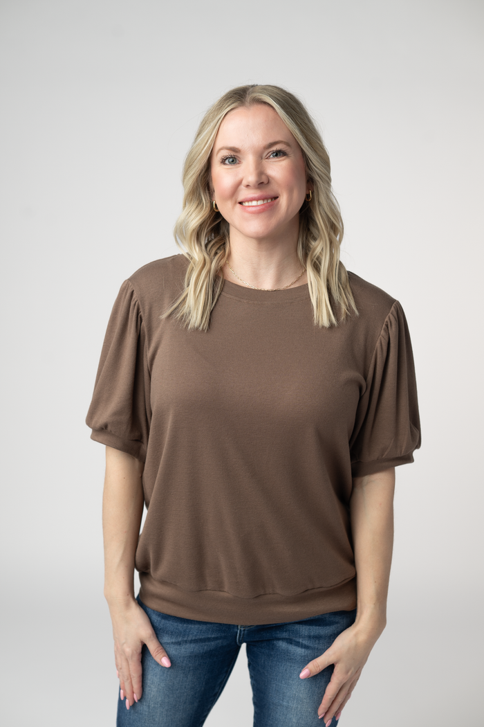 Katie Cozy Top - Mocha by Michelle Mae