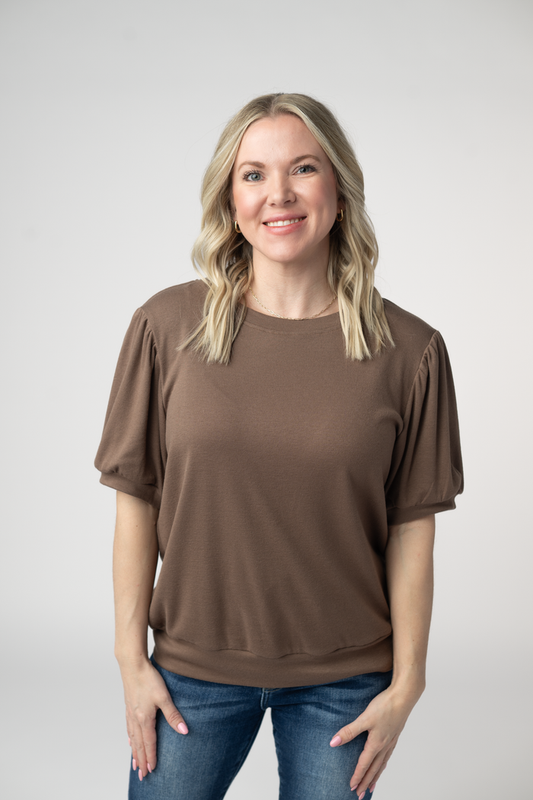 Katie Cozy Top - Mocha by Michelle Mae