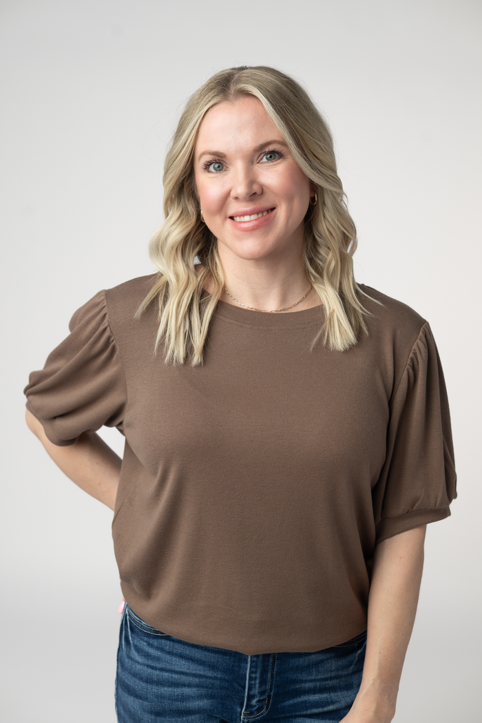 Katie Cozy Top - Mocha by Michelle Mae