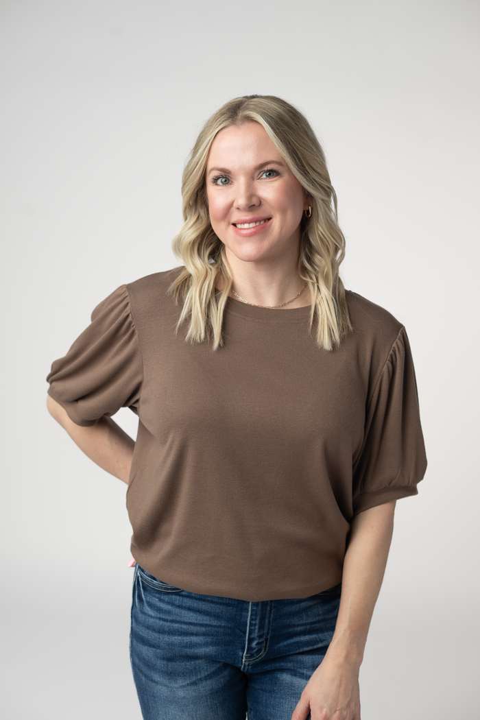 Katie Cozy Top - Mocha by Michelle Mae