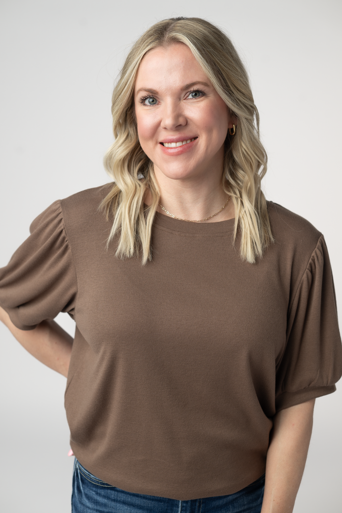 Katie Cozy Top - Mocha by Michelle Mae