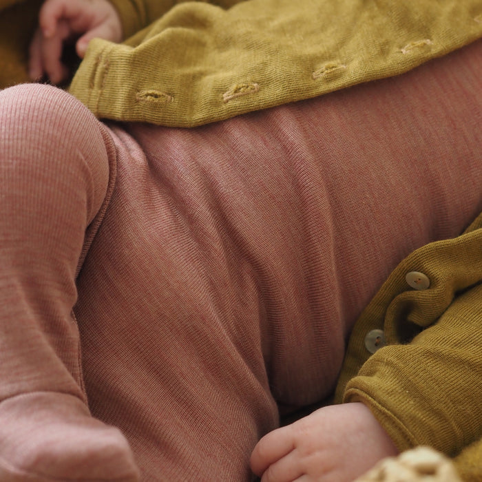 Kea Baby Pyjamas - Merino Wool & Silk - Orchid