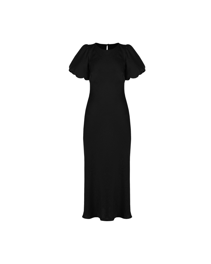 KENDALL SATIN DRESS BLACK