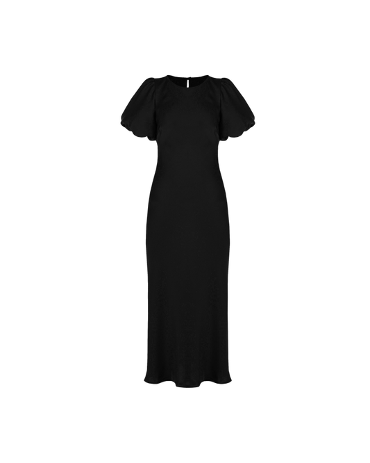 KENDALL SATIN DRESS BLACK
