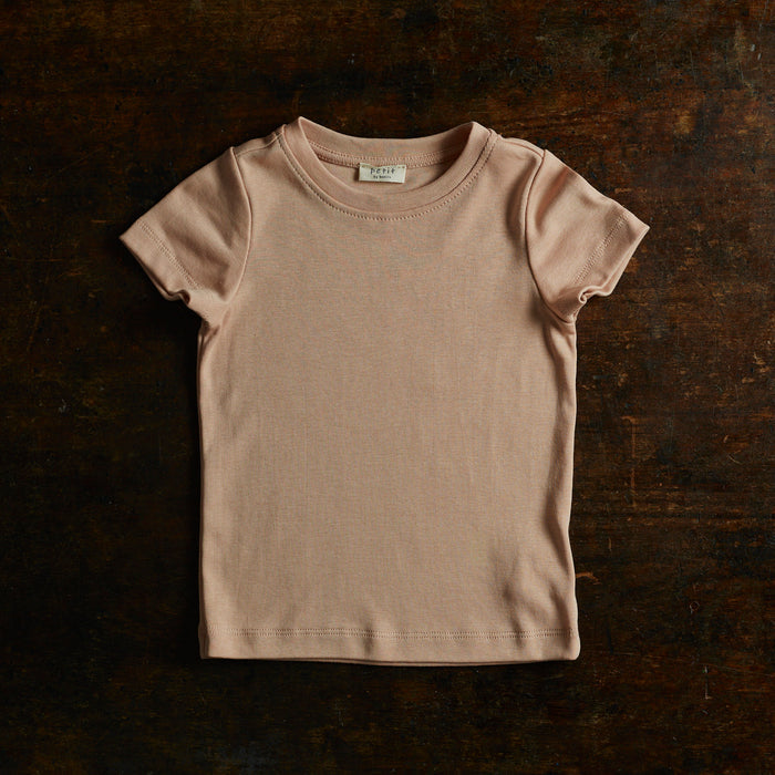 Kids Cotton Andi Tee - Dusty Pink