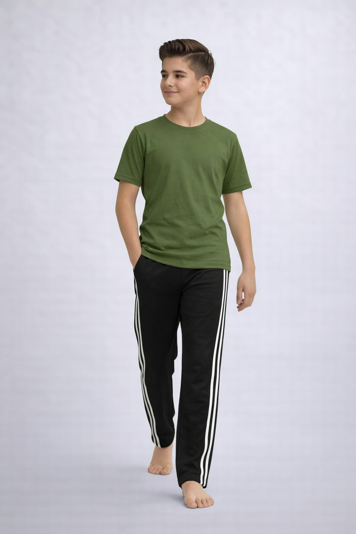 Kids Olive Green T-Shirt – Soft Casual Wear - Hinz Clothing