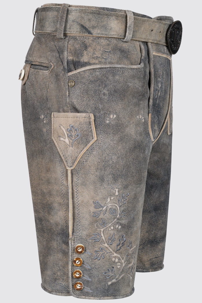 Kruger Berno lederhosen gray, detail