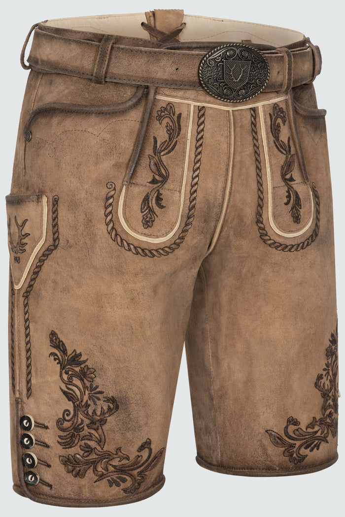 Kruger Devian lederhosen brown, back