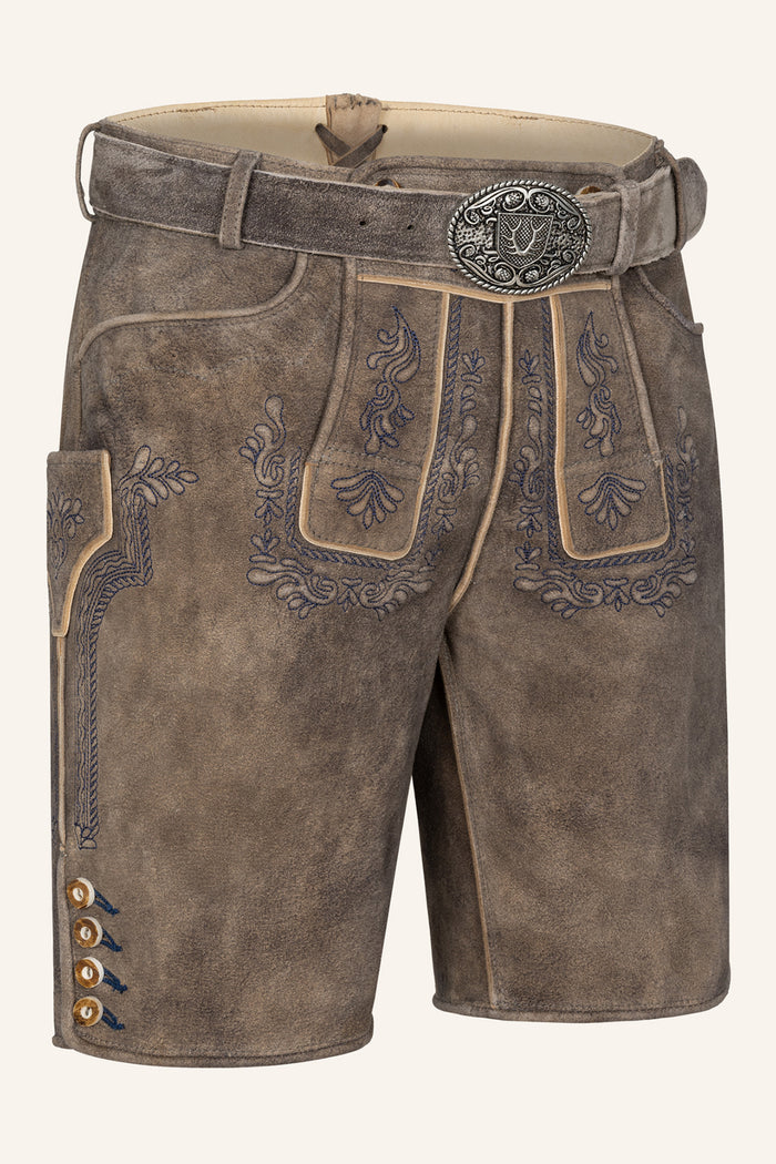 Kruger Karim lederhosen brown, back
