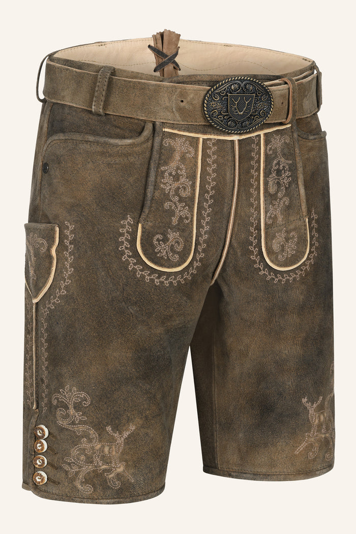 Kruger Maylon lederhosen brown, back