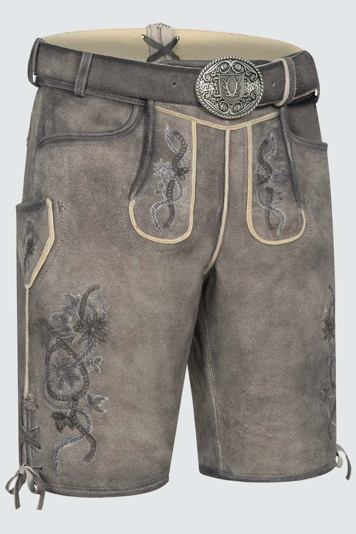 Kruger Mirko lederhosen gray, back