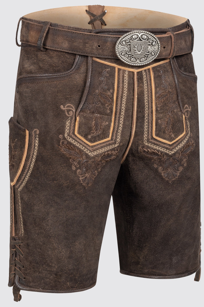 Kruger Rufus lederhosen brown, back