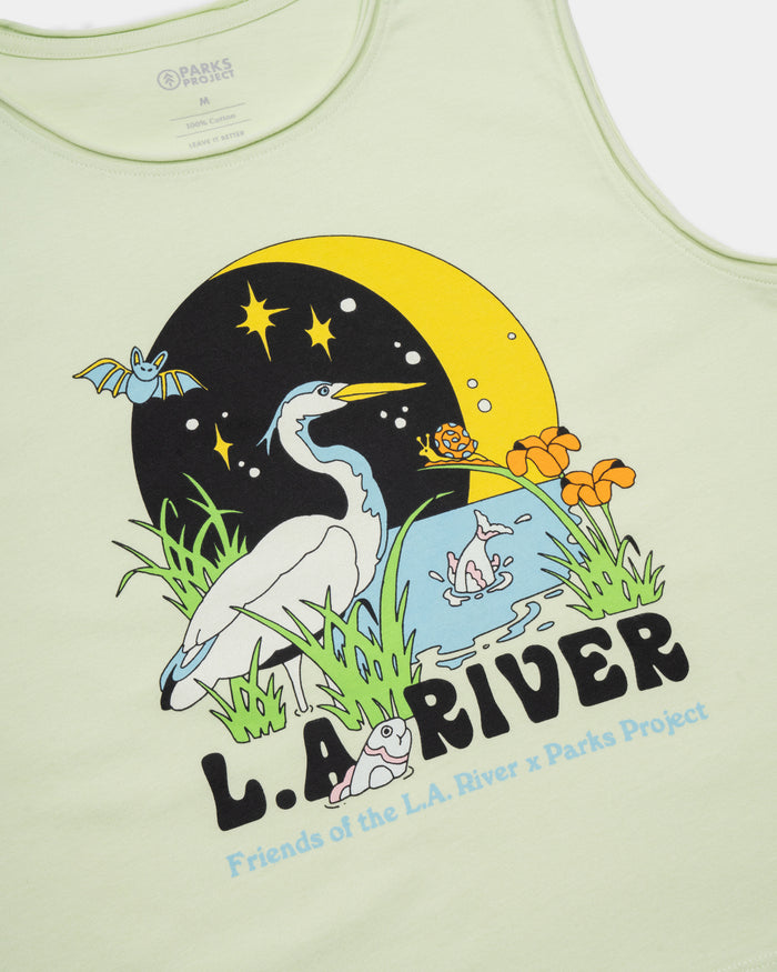 Shop LA River Blue Heron Tank Inspired by the LA River | hushed-green