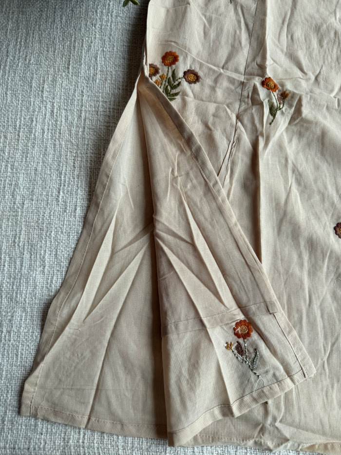 Lace neck pure cotton Ready suit set
