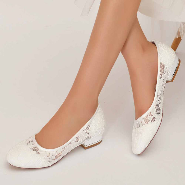 Lace Wedding Shoes comfortable event flat shoes