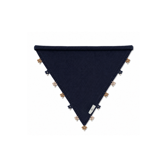 Lacivert Küçük İşlemeli Bandana