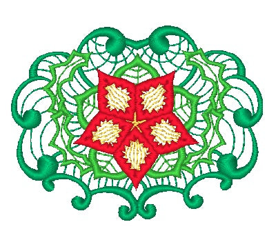 Lacy Christmas Ornaments [4x4] # 10854