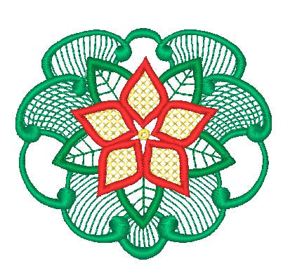 Lacy Christmas Ornaments [4x4] # 10854