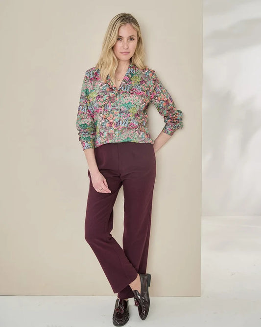 Ladies Flannel Trousers - Damson