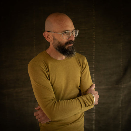 Lark Men's Top - Merino Wool & Silk - Pistachio