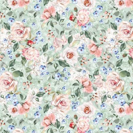 LAST CHANCE - ROSY SILHOUETTES (2 3/8 YARDS)