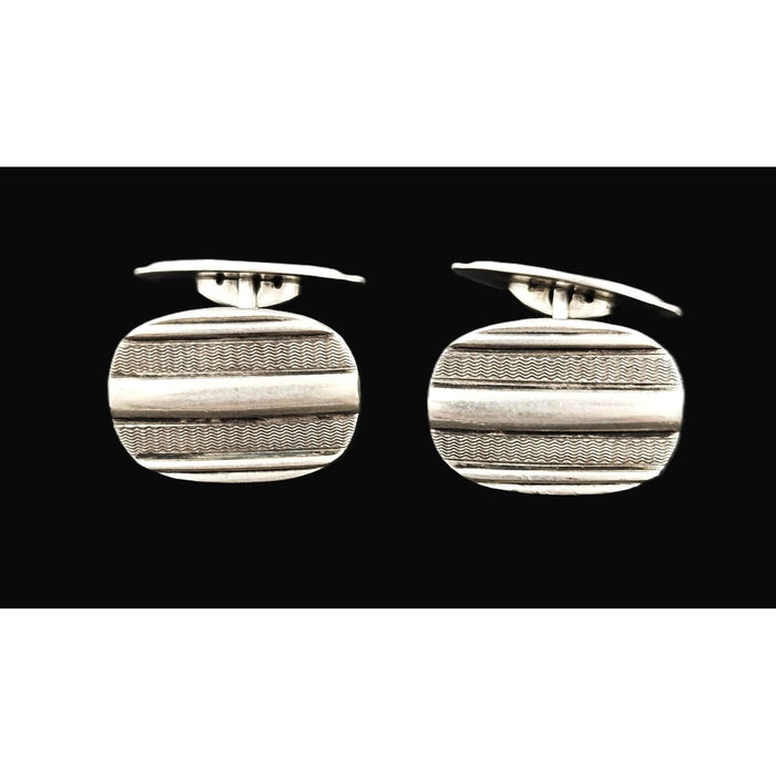 Laurits Nørgåard Jewelry Laurits Nørgåard Denmark Sterling Silver Modernist Cufflinks Circa 1920/30's