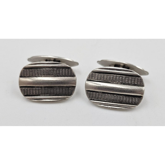 Laurits Nørgåard Jewelry Laurits Nørgåard Denmark Sterling Silver Modernist Cufflinks Circa 1920/30's