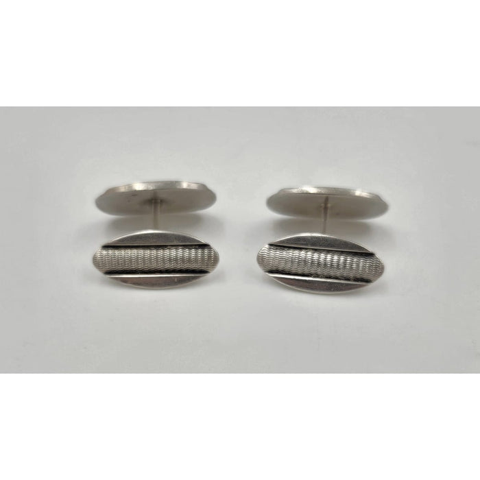Laurits Nørgåard Jewelry Laurits Nørgåard Denmark Sterling Silver Modernist Cufflinks Circa 1920/30's
