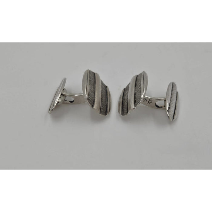 Laurits Nørgåard Jewelry Laurits Nørgåard Denmark Sterling Silver Modernist Cufflinks Circa 1920/30's