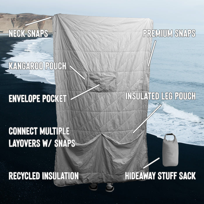 Layover™ Travel Blanket - Packable & Puffy | Gray Gravel