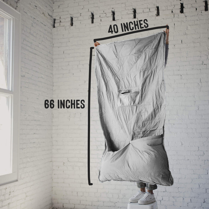 Layover™ Travel Blanket - Packable & Puffy | Gray Gravel